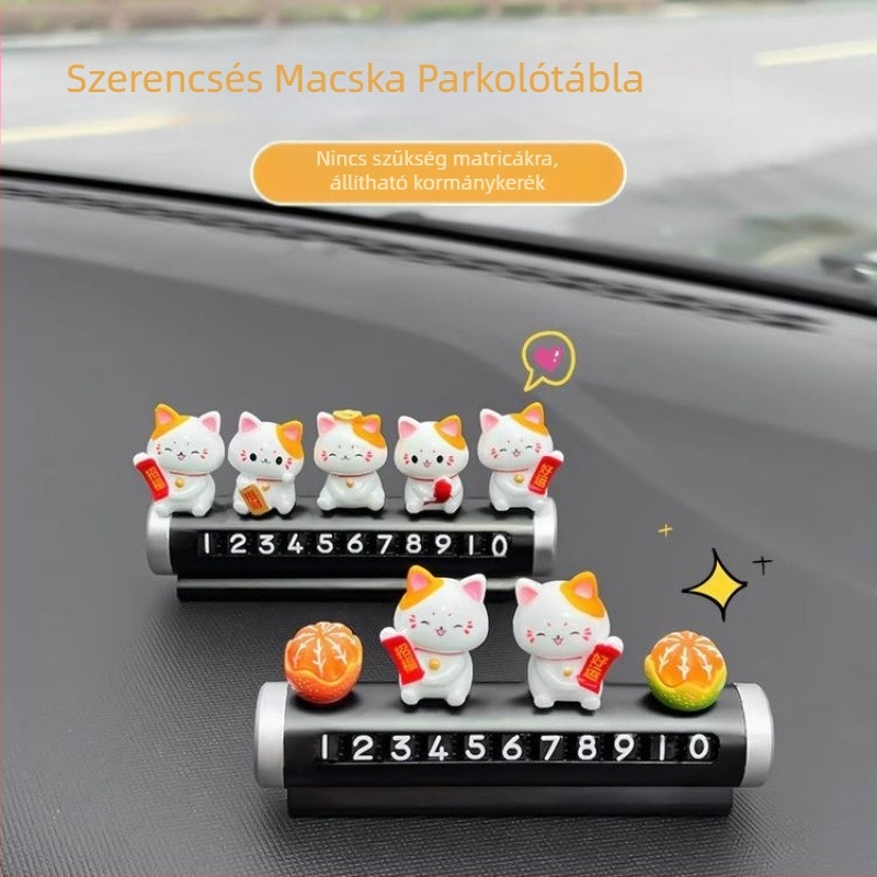 Fém autóparkolási tábla digitális kijelzővel és telefonszámmal, dekoratív autós tartó, rejtett típus