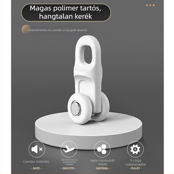 Ablakfüggöny pályarendszer — alumínium ötvözet, extensibil, csendes, dupla sín, csúszó görgők