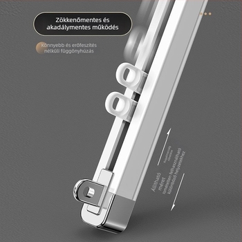 Ablakfüggöny pályarendszer — alumínium ötvözet, extensibil, csendes, dupla sín, csúszó görgők