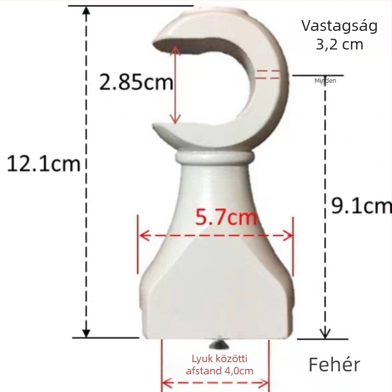 Szilárdfa függönyrúdtartó alap dekoratív fejjel – egy- és kettős tartó, univerzális illeszkedés, modern minimalista stílus