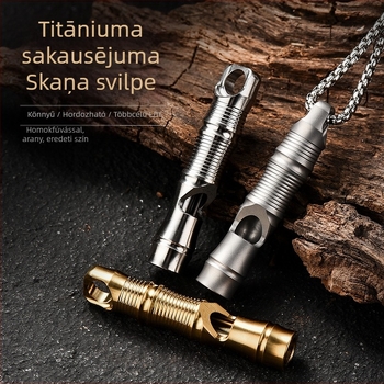 Pioneer EDC titánium ötvözet sípszó – személyre szabható kültéri vészjelző sípszó logóval nyomtatva