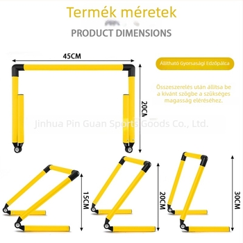 Állítható futball-edzésekhez gátkeret – kis keret készlet, PVC (PVC; Személyre szabható: Igen; Márka: Crown; Kategória: Edzés segédeszközök; Alkalmazható sport: Futball)
