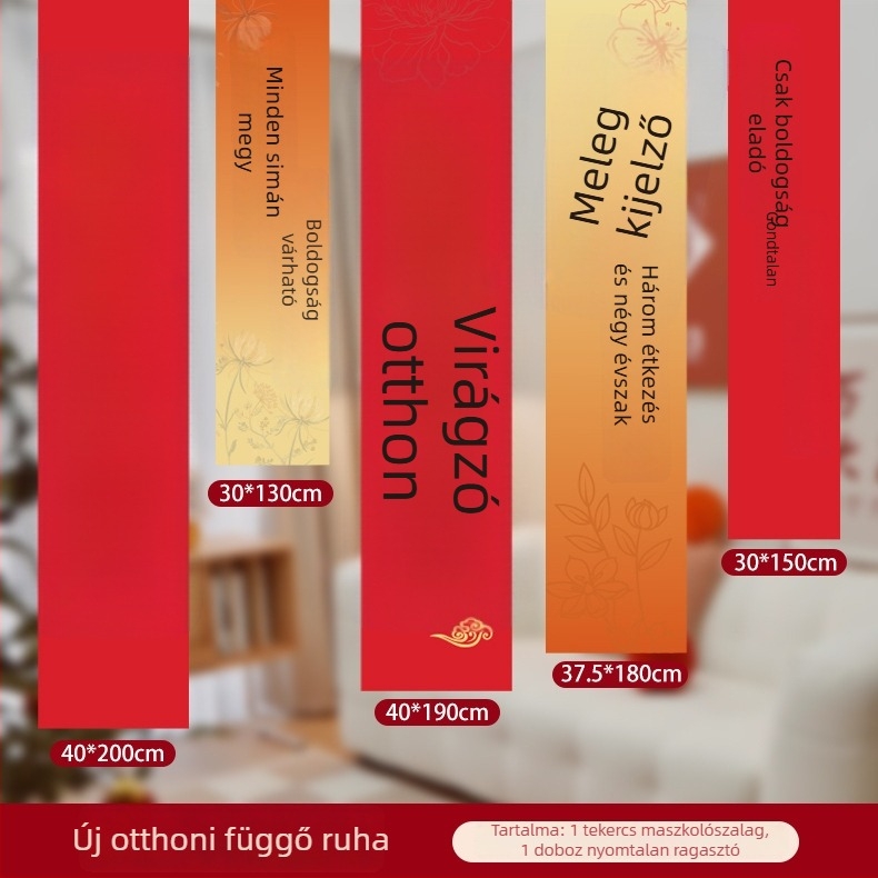 Új otthonhoz szánt textil banner a nappaliba, testreszabható függő dekoráció költözési ceremóniához