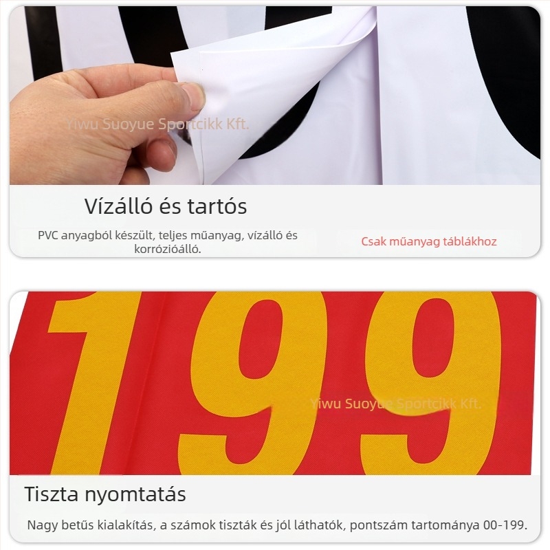 Ponttábla - Crazy Wind PVC és textil anyagból készült, több sportághoz használható kijelző (kosárlabda, futball, biliárd, röplabda), 30 darabos készlet, nyomtatott logó és testreszabhatóság