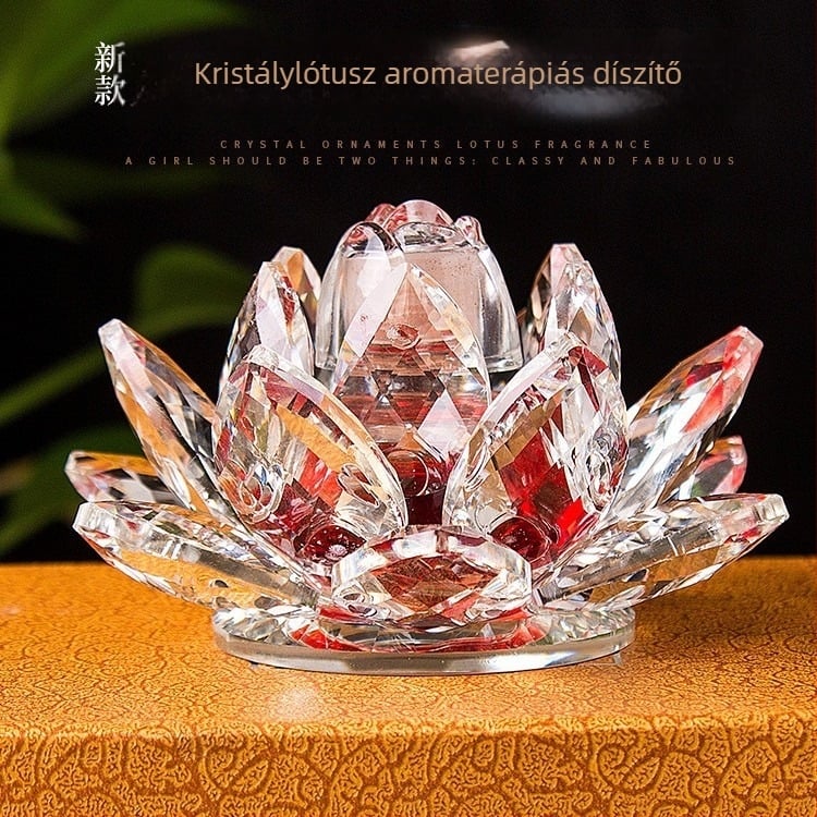 Kristályos lótusz autóillatosító üveg – aromaterápia, autó dekoráció, ajándék - Polar Aromatherapy