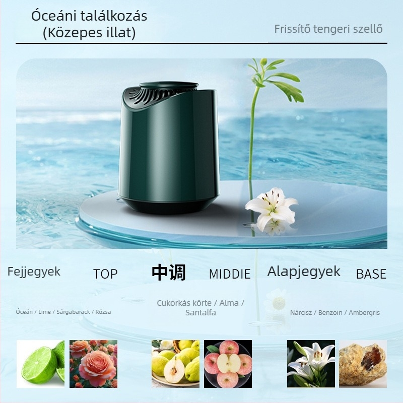 Autó aromaterápia szilárd balzsammal, autó dísz, Gardenia illat, 50–100 ml, műanyag tartó, 3 év szavatosság.