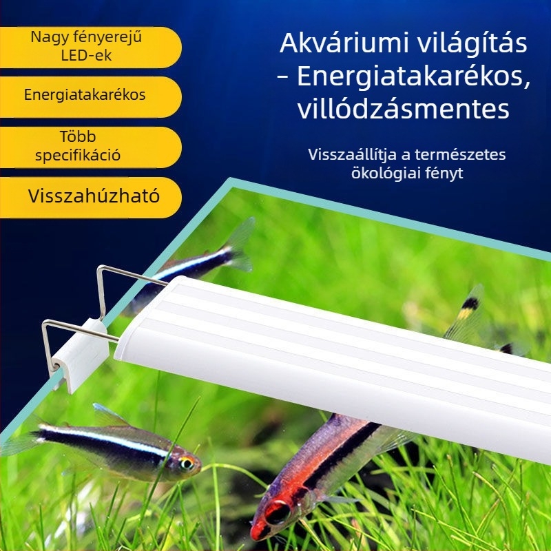 LED akváriumi világítás teknősbékáknak, színváltó világítás vízi növényekhez, vízálló akváriumi lámpa