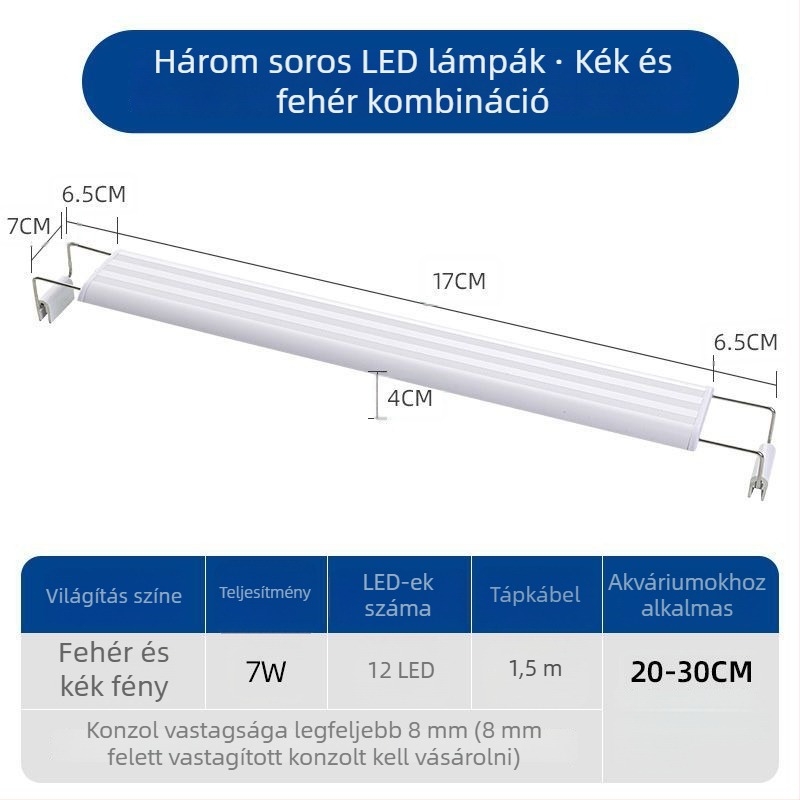 LED akváriumi világítás teknősbékáknak, színváltó világítás vízi növényekhez, vízálló akváriumi lámpa