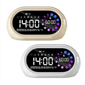 Intelligens ébresztőóra vizuális időzítővel, nagy digitális kijelző, hosszú üzemidő, mini USB tápegység