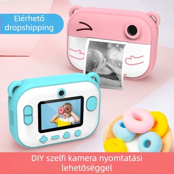 Gyerekeknek szánt instant kamera Wi-Fi átvitellel, C3 PRO, 12 MP, 2.0 hüvelykes LCD, TF-kártya tárhely, ABS ház