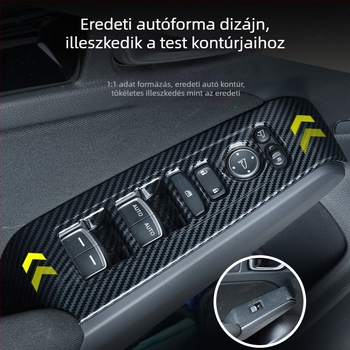 Honda Civic 11. generációhoz készült belső módosító alkatrész: középkonzol panelkeret, hátsó légáramló nyílás üvegkapcsolóval, ABS anyag