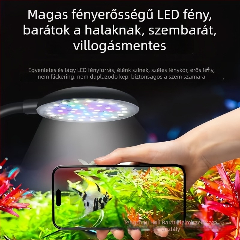 Mai Bao Mini Light Panel akváriumi LED-klipsz lámpa, teljes spektrum, USB, 7W, 150 g