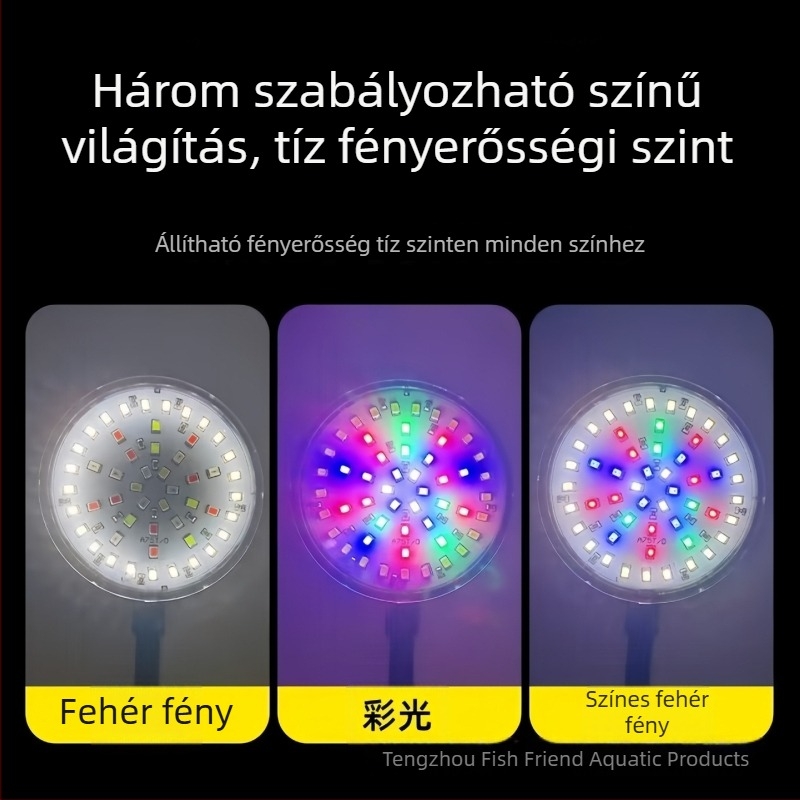 Mai Bao Mini Light Panel akváriumi LED-klipsz lámpa, teljes spektrum, USB, 7W, 150 g