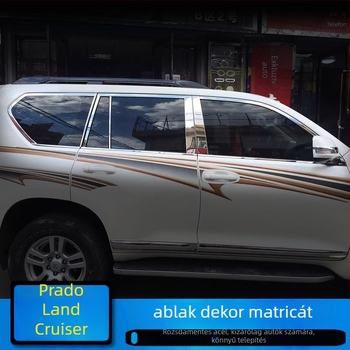 Toyota Prado/Land Cruiser (2004–2020) ablakszéli díszítő sávok – karosszéria dekoratív matricák