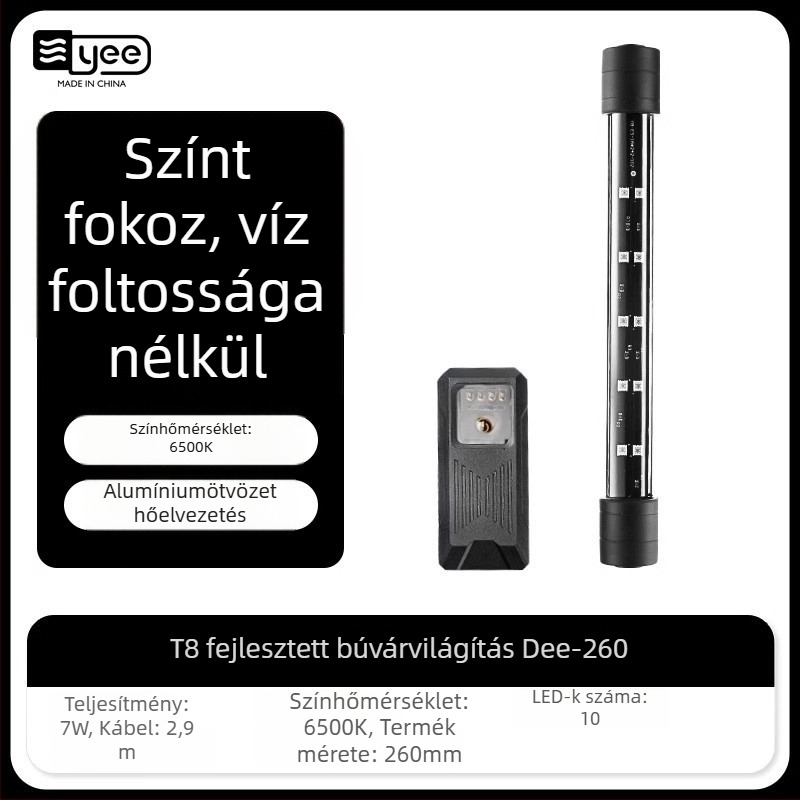 Yee akvárium világítás, üveg test, súly 1,2 kg, termék kód AL855711375452