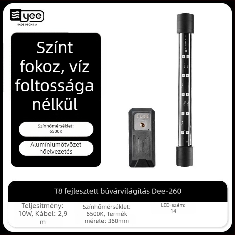 Yee akvárium világítás, üveg test, súly 1,2 kg, termék kód AL855711375452