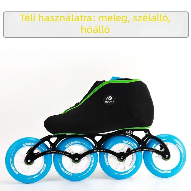 Flízzel bélelt cipzárral ellátott jégkorcsolya cipővédő felnőtteknek | felső rész SBR