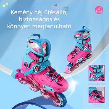 Gyerekeknek szóló profi inline korcsolyák alumíniumötvözetes vázzal, könnyűek és strapabírók.