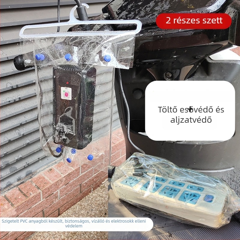Esővédő töltőhöz elektromos kerékpárhoz – APKI, snap-gombos nyitás, négyzetes akasztás, bohem stílus, pásztorális, japán, minimalist, könnyű luxus