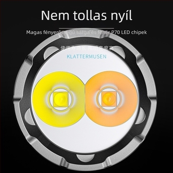Tölthető merülő-zseblámpa LED-del, alumínium ötvözet, 800 mAh, hatótávolság 100–200 m