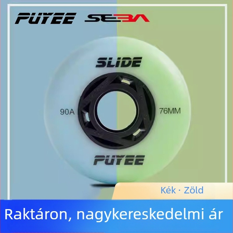 Meigao SEBA együttműködés – Fékkerék inline korcsolyához, második generáció, világító, nagy kopásállóságú