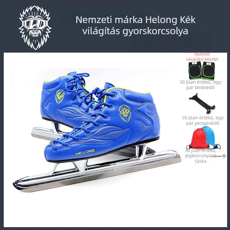 Black Dragon gyorskorcsolya cipő, PU felsőrész, PVC talp, jégpengéje karbonacél, felnőtteknek megfelelő