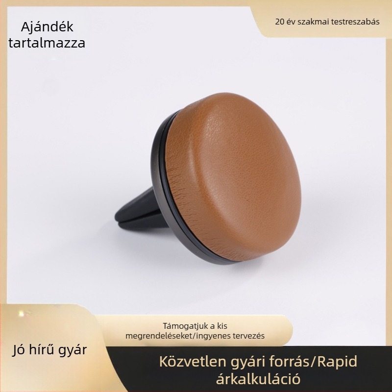 Logóval ellátott egyedi luxus autóventilációs klipsz – fém parfüm tartó, 10–20 ml, bőr és óceán illat, 61–90 nap párolgási idő, One Gift