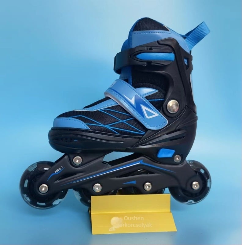 Gyerekeknek inline görkorcsolya kezdőknek — PU hálós felsőréteg, gumírozott talp, PU kerekek egy sorban