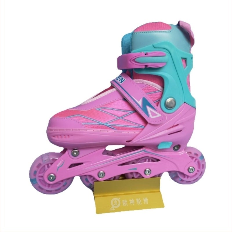 Gyerekeknek inline görkorcsolya kezdőknek — PU hálós felsőréteg, gumírozott talp, PU kerekek egy sorban