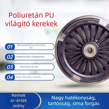 120 mm-es PU görgő görkorcsolyához, babakocsihoz, bevásárlókocsihoz és kerekesszékhez – csendes, csapágy nélküli