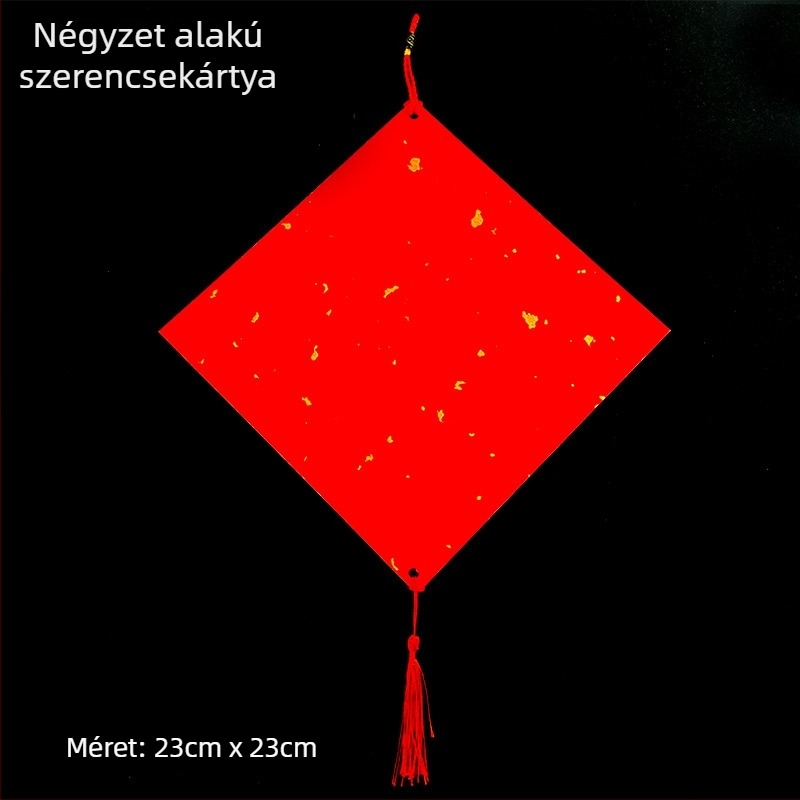Kézzel készített kínai stílusú kalligráfia medál papíron — Yiqi fan márka, ajándék a tavaszi ünnepre