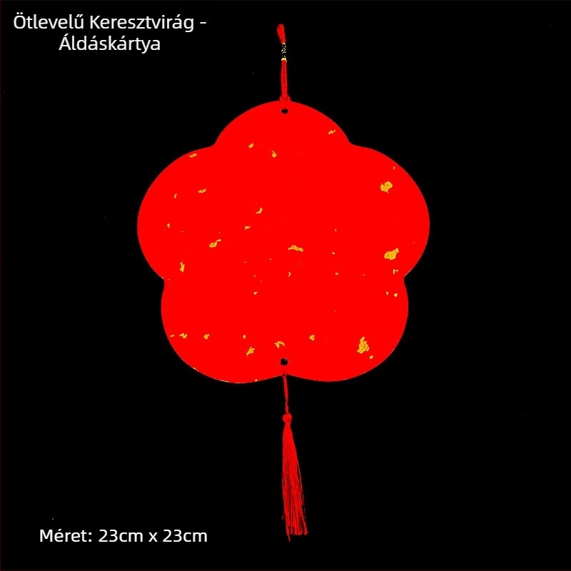 Kézzel készített kínai stílusú kalligráfia medál papíron — Yiqi fan márka, ajándék a tavaszi ünnepre