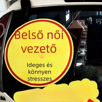 Heni Reflektív figyelmeztető matrica, Cartoon mintával, szívófej telepítés, nőknek