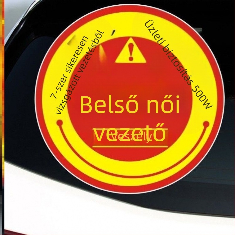 Heni Reflektív figyelmeztető matrica, Cartoon mintával, szívófej telepítés, nőknek