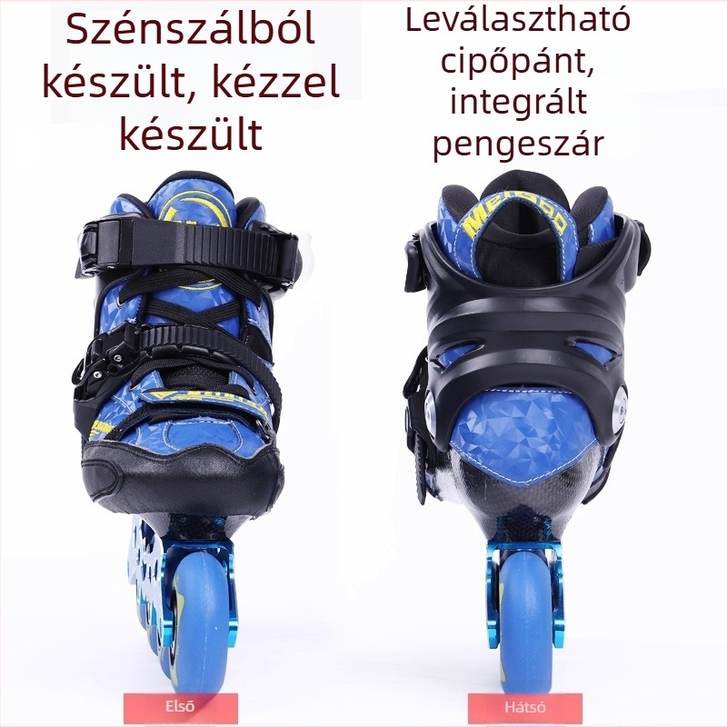 Meigao gyerekeknek készült karbon rostból görkorcsolya – karbon talp, PU felsőrész, egyrendű kerekek