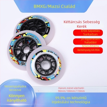 BMXG gyorskorcsolya kerék görkorcsolyához, egy soros, kettős keménység, pályára