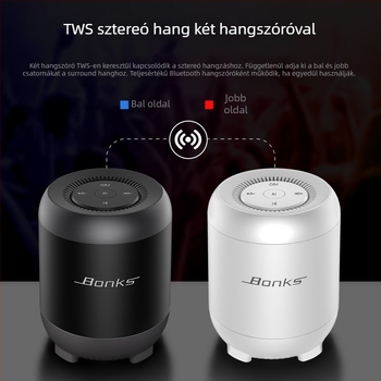 AI hangvezérléses Bluetooth hangszóró kártyahellyel, 5W kimenet, beépített 1200mAh akkumulátor, Bluetooth 5.1, frekvencia-tartomány 20 Hz–20 kHz