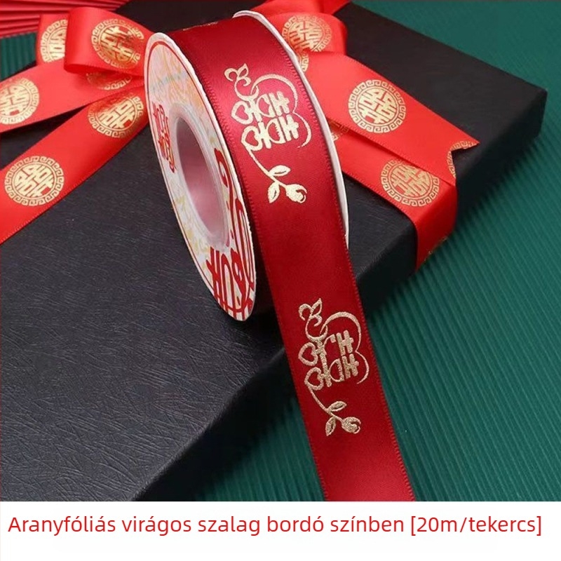 Esküvői helyszín dekorációs szalag – szövetből készült szalag, rekvizitek a helyszín rendezéséhez