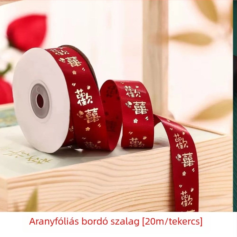 Esküvői helyszín dekorációs szalag – szövetből készült szalag, rekvizitek a helyszín rendezéséhez