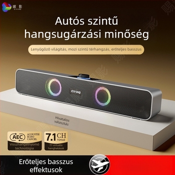 Beépített akkumulátoros Bluetooth asztali hangszóró, 1200-2000mAh, 10W, Bluetooth 5.0, frekvencia-válasz 60 Hz–15 kHz, SNR ≥75 dB