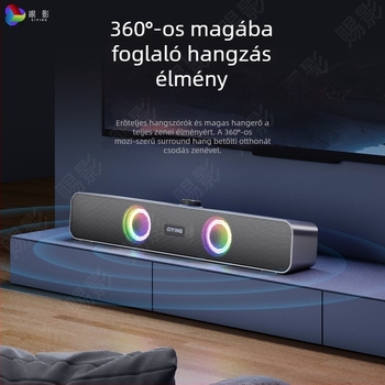 Beépített akkumulátoros Bluetooth asztali hangszóró, 1200-2000mAh, 10W, Bluetooth 5.0, frekvencia-válasz 60 Hz–15 kHz, SNR ≥75 dB