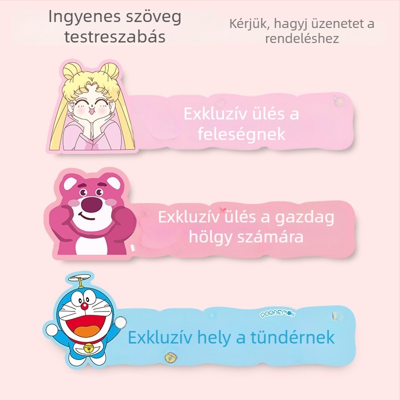 Bosivpwssy akril autóülés matrica – elülső üléshez, rajzfilm mintázat, öntapadós, termékkód Mini 3d special stand