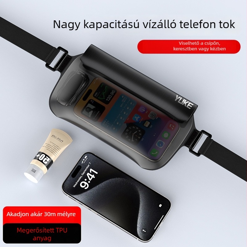 Feather vízálló telefontáska kültéri használatra – TPU anyag, egyszerű dizájn, minden korosztálynak, uniszex