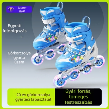 Gyerekeknek készült görkorcsolyák testre szabható rajz- és logómintával