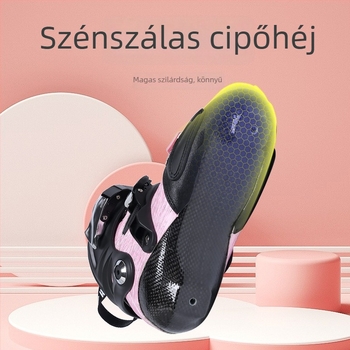 Roselle szénszálas gyerek görkorcsolya, PU kerekek, egysoros felépítés