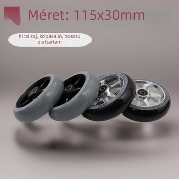 PU kerék alumíniumötvözetből, egysoros kivitelben, skateboardhoz, bevásárlókocsihoz és kerekesszékhez