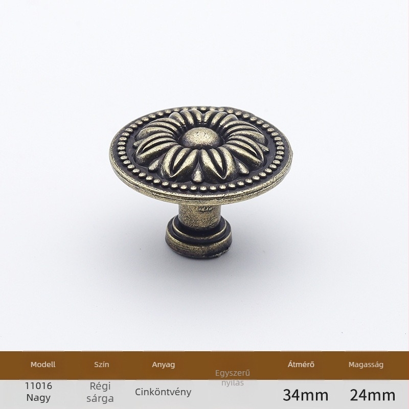 Szekrényajtó fogantyú íves kialakítású, cink ötvözet, öntés, furatok közötti távolság állítható