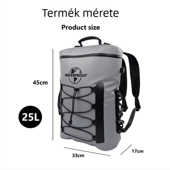 Kültéri vízálló hátizsák, 25L, PVC, XIBO, Uniszex