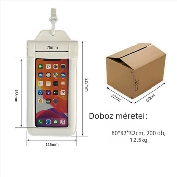 IPX8 vízálló telefon-táska kültéri búvárkodáshoz, ütésálló TPU habosított tok
