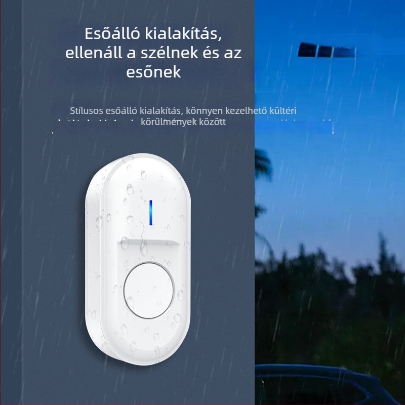 Szenzoros ajtócsengő, újratölthető, 55 dallamok, háztartási használatra